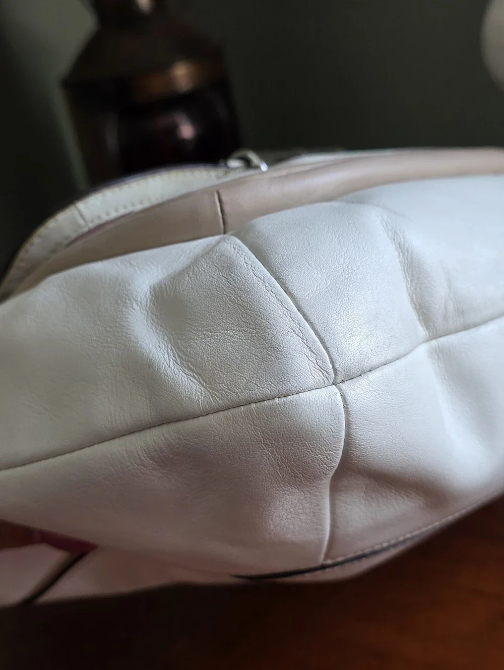 Coach F22509 Kristin Spectator Y2K Hobo White Tan Snake Embossed Leather Bag